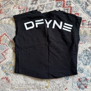 DFYNE Women's Black Muscle Tee - Bold Logo
